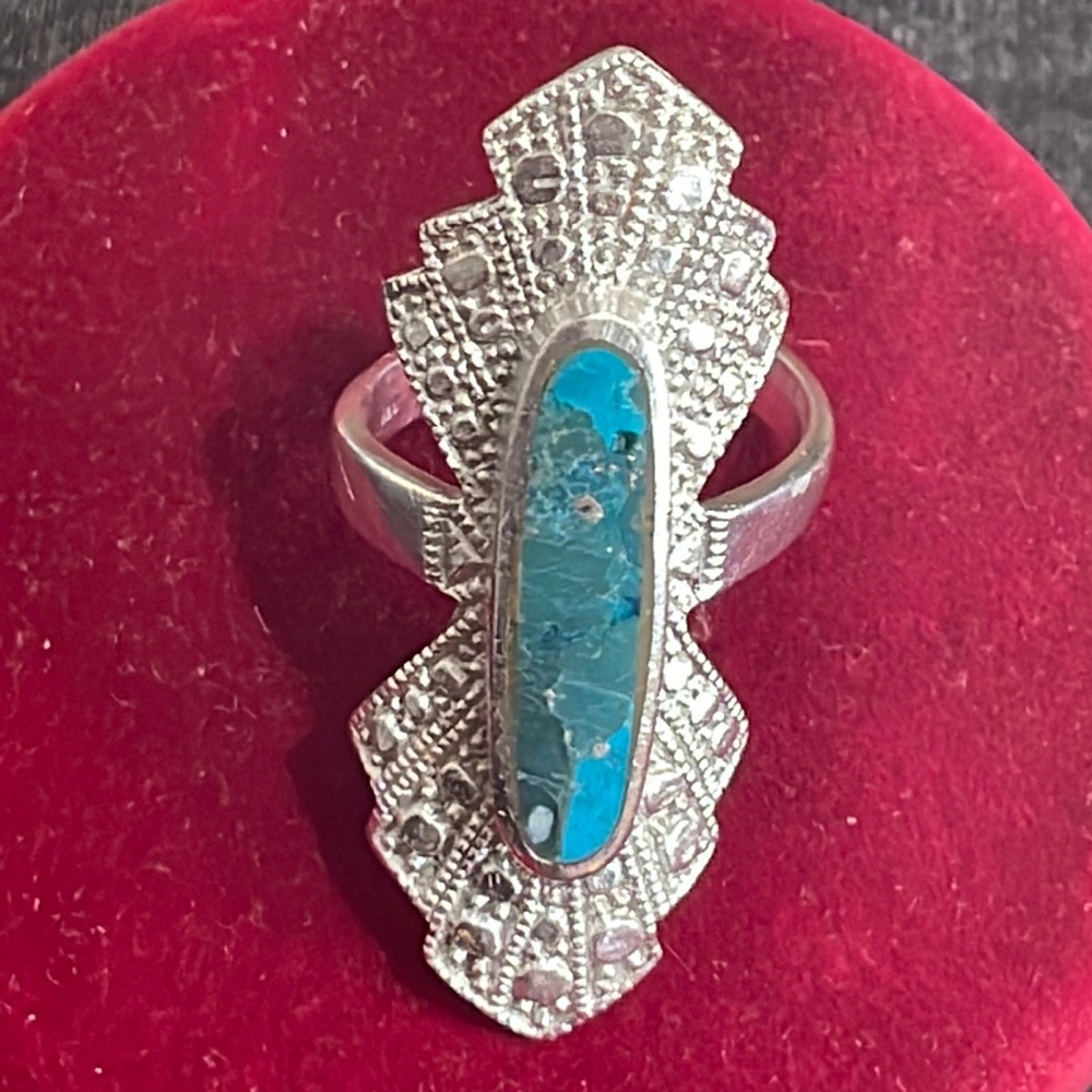925 Sterling Silver turquoise ring